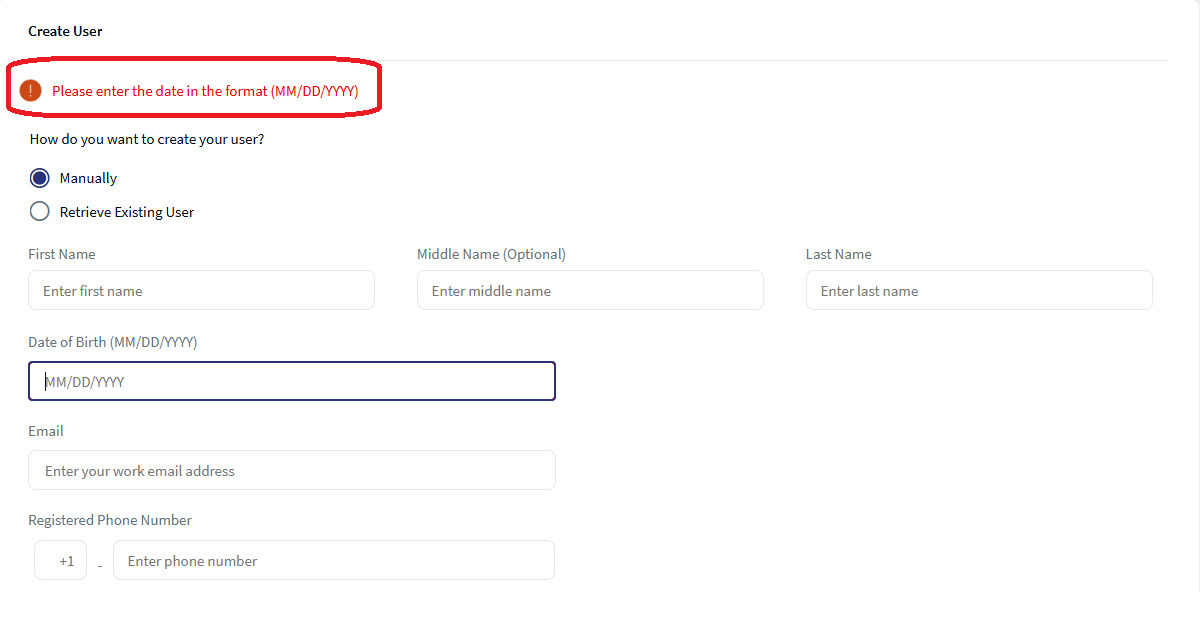 Date format error